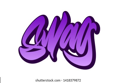 Swag hand drawn vector lettering design. Comics style. Design for t shirt printing 