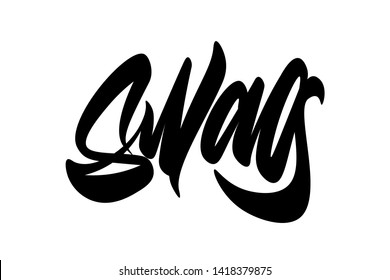 Swag hand drawn vector lettering design. Comics style. Design for t shirt printing 