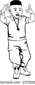 SWAG KID VECTOR BLACK