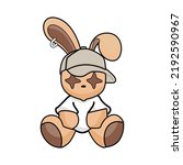 SWAG Rabbit V28 Patch Streetwear, Urban Design Brown Color Patch Commercial Use