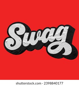 swag typography slogan design t shirt isolated on red background 