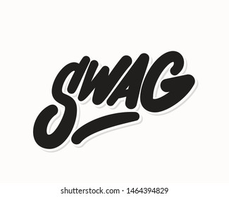 SWAG. Vector hand lettering sticker.