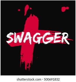 Swagger (Brush Lettering Vector Illustration Design Template)