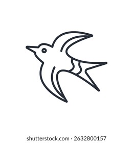 swallow animal icons isolated on White Background. Flat style design
