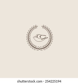 Swallow bird abstract vector logo design template. Creative concept symbol icon. Company logo design.