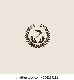 Swallow bird abstract vector logo design template. Creative concept symbol icon. Company logo design.