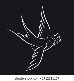 Schwalbengeflügel, Fliege, Vektorillustration