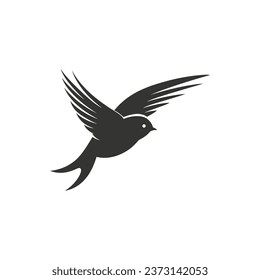 Swallow bird Icon on White Background - Simple Vector Illustration