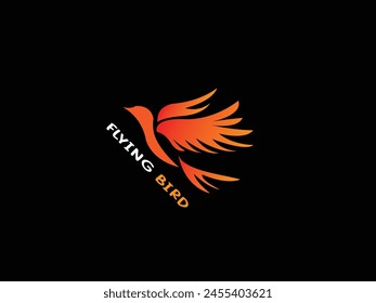 Icono de logotipo de pájaro de golondrina diseño de Plantilla paloma plana pájaro volador Ilustración del logotipo en simple dibujado a mano y estilo linocut .Set Monoline Hipster Hummingbird Logo D.