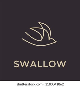 swallow bird logo icon designs vector