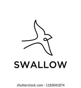 swallow bird logo icon designs vector
