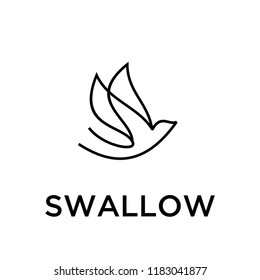 Swallow Bird Logo Icon Designs Vector