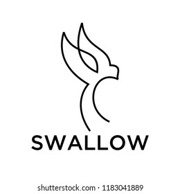 swallow bird logo icon designs vector