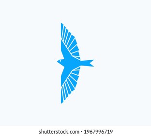 Swallow bird logo icon vector illustration