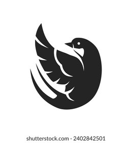 Swallow bird logo template Isolated. Brand Identity. Icon Abstract Vector graphic