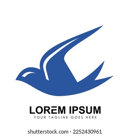 Swallow Bird Logo Vector icon Sign illustration in white background isolated