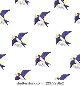 swallow bird pattern