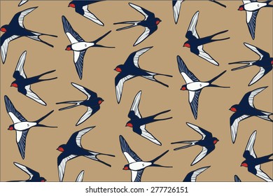 swallow bird pattern