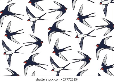 swallow bird pattern