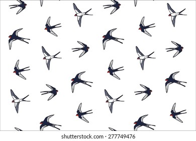 swallow bird pattern