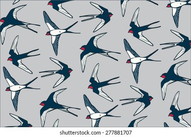 swallow bird pattern