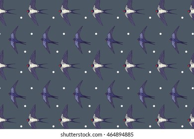 swallow bird pattern