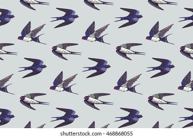 swallow bird pattern