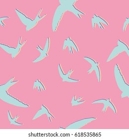 swallow bird pattern, vector, illustration