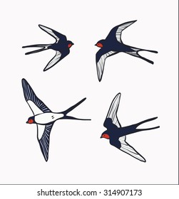 swallow bird set