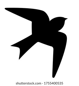 Schlucken Sie die VogelVektorsymbol auf weißem Hintergrund
