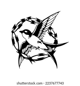 concepto de ilustración de vector de aves de arrastre