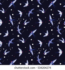 swallow bird vector pattern