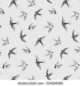 swallow bird vector pattern