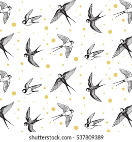 swallow bird vector pattern
