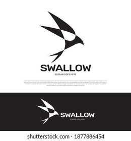Swallow bird wing logo icon symbol design