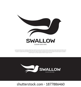 Swallow bird wing logo icon symbol design