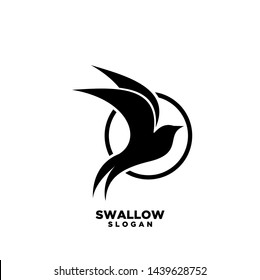 Swallow Circle Logo Isolated Swallow On Stock Vector (Royalty Free ...