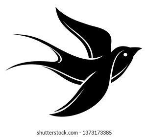 Swallow fly suitable for icons, logos, app, print, and more