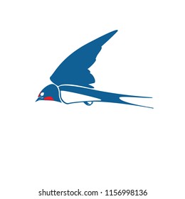 Swallow icon. Flat illustration of swallow vector icon for web