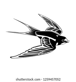 Swallow icon. Flat illustration of swallow vector icon for web