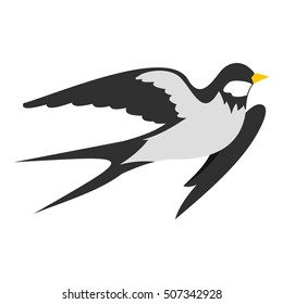 Swallow Icon. Flat Illustration Of Swallow Vector Icon For Web