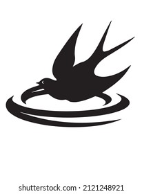 Swallow icon flying from a cage.
