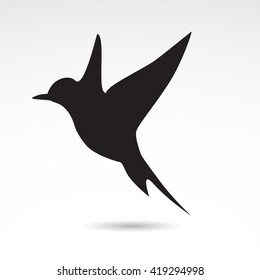 Swallow icon isolated on white background.