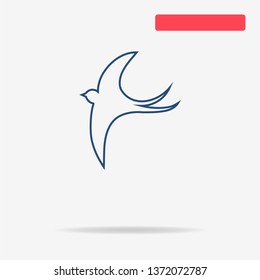 Swallow icon. Vector concept illustration for design.