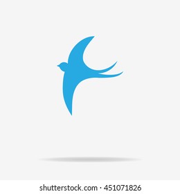 Swallow icon. Vector concept illustration for design.