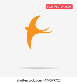 Swallow icon. Vector concept illustration for design.
