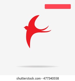 Swallow icon. Vector concept illustration for design.