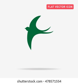 Swallow icon. Vector concept illustration for design.