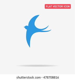 Swallow icon. Vector concept illustration for design.