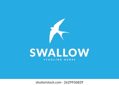 swallow logo design. logo icon vector illustration silhouette